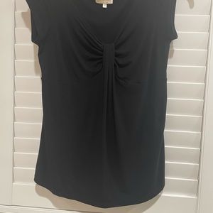 Zen Knits twisted bodice black shirt size small